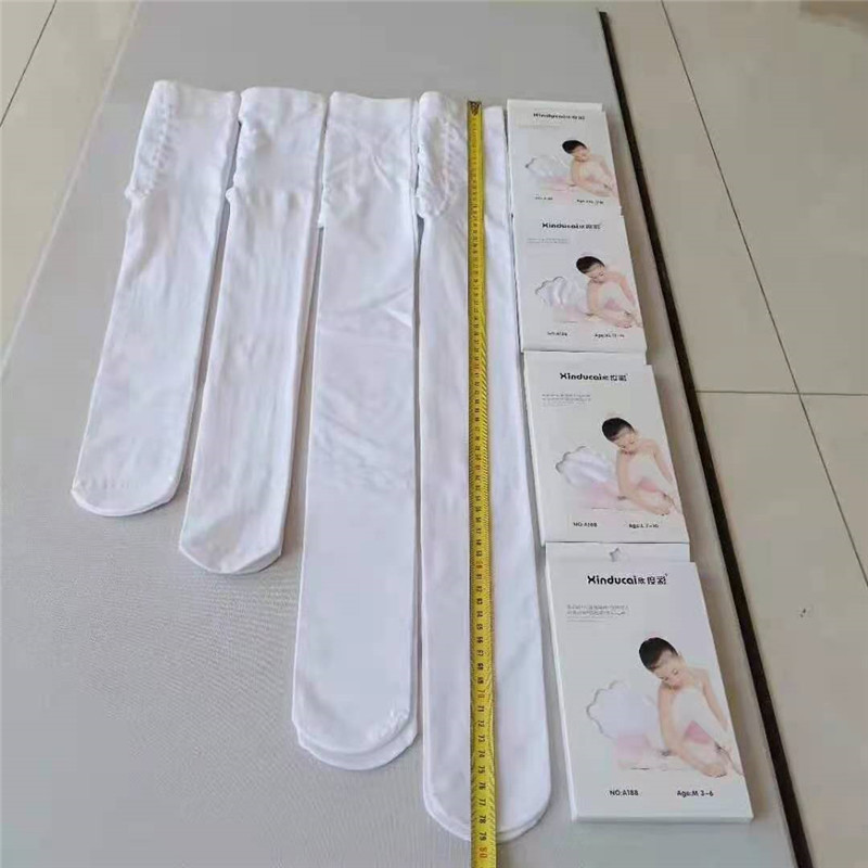 Velvet Children's Dance Pants White Skin Color Children's Dance Pants Performance Tights Performance All-in-One Pants