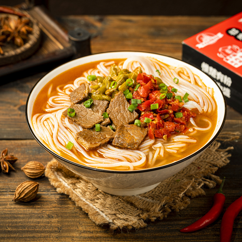 霸蛮湖南常德红烧牛肉米粉米线速食食品懒人非南昌猪油拌粉螺批发