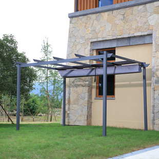 Yard Canopy Outdoor Pavilion Open-Air Courtyard Awning Roof Aluminum Alloy Grape Rack Tent Home Parking Shed
