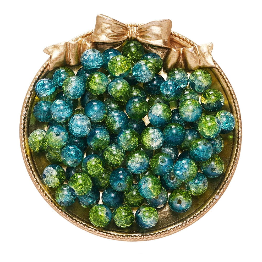 Beaded bracelet handmade round glass beads 10 mm, 1.8 mm hole, DIY 20 or 50 pcs