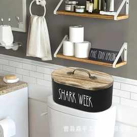 跨境木质干燥剂收纳盒洗乡村风格衣房装饰木盒咖啡过滤器收纳盒