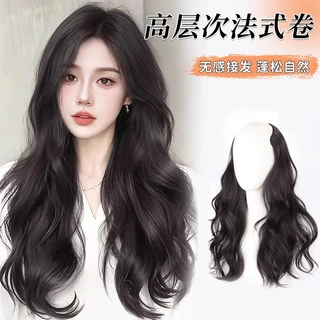 假发女长发一片式u型仿真高层次卷发接发片无痕增发量蓬松假发片