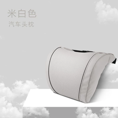 Car Headrest and Neck Pillow: Headrest - k-style-napa-headrest-off-white-one-pack