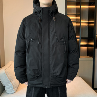 2024 Winter Popular Cotton Outwear for Men and Couples, Warm Fleece-Lined Thickeneded Outwear, Cotton Outwear for Men, Casual Windproof Cotton Outwear