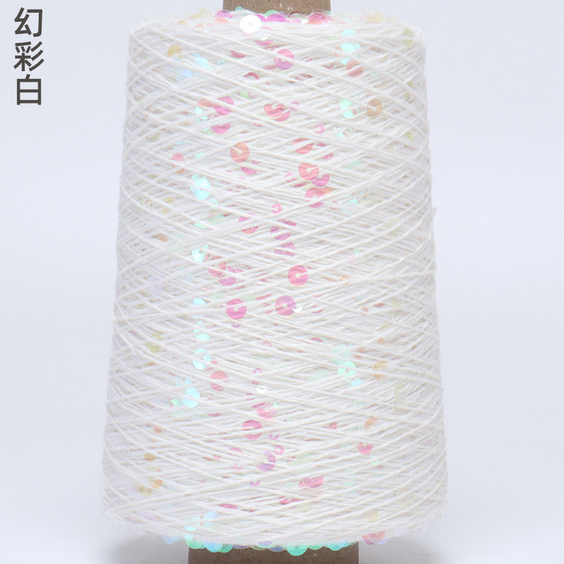 Silk Yue / mano DIY hilo de algodón multicolor brillante 3mm + 6mm sequilla 250 gramos de hilo de aguja de ganchillo