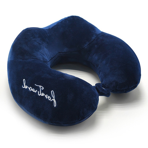 Winter Logo U-shaped Neck Pillow Activity Gift Pillow Airplane Neck Pillow Shredded Memory Foam Travel U-shaped Pillow Wholesale