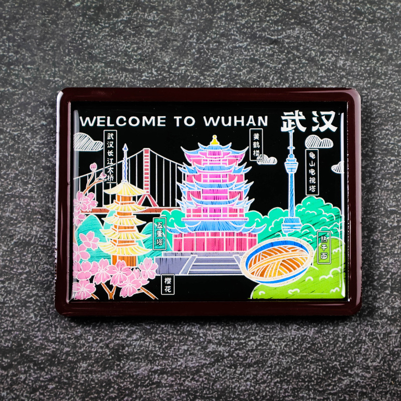 中国都市人気観光名所木製冷蔵庫マグネットカスタマイズされた文化的で創造的な北京パンダ diy マグネット強力な吸引|undefined