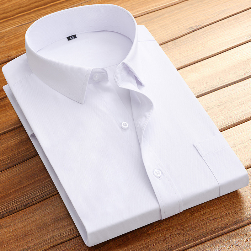 Popular Long-Sleeved Shirt Summer Men's No-Iron Pure Color Shirt Professional Casual 40 Cotton Source Factory Can Print Logo Popular Long-Sleeved Shirt Summer Men's No-Iron Pure Color Shirt Professional Casual 40 Cotton Source Factory Can Print Logo