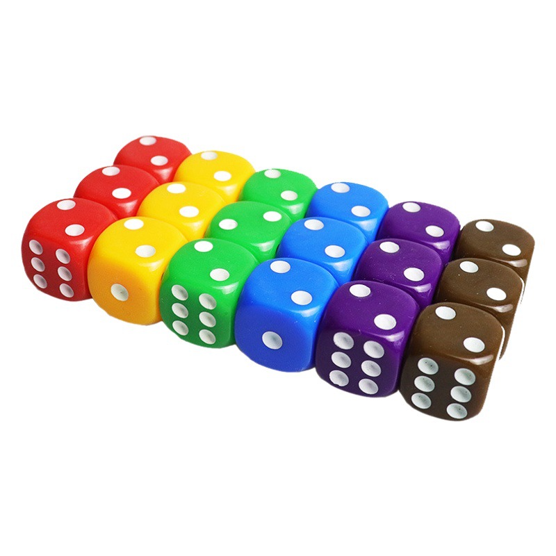 16mm color rounded acrylic dice ktv bar large points chess mahjong sieve Grain Wholesale