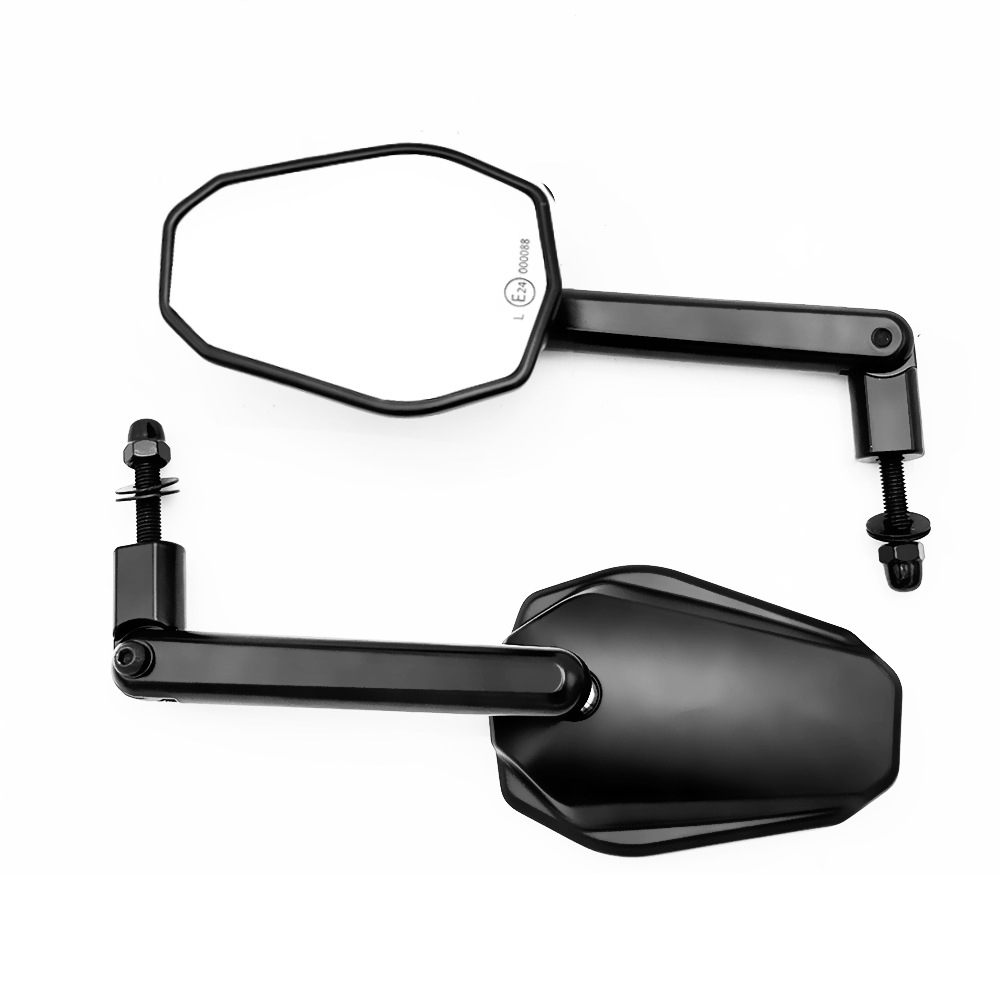 Suministro exclusivo transfronterizo de espejos retrovisores para motocicletas todoterreno FLYQUICK, compatibles con motocicletas Harley, reflectores de aleación de aluminio.