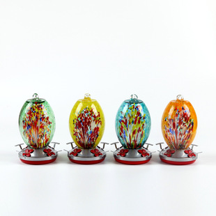 Factory direct supply hummingbird water feeder bird feeder anti-ant hook painted glass feeder