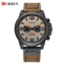 CURREN/�����8314��ʿ����Ƥ���ֱ� ��ˮ��������ʯӢ�����ֱ�