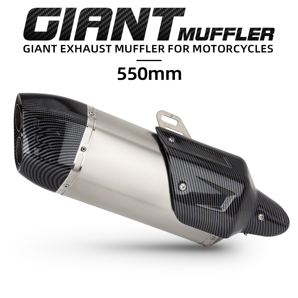 Universal Motorcycle Exhaust Pipe Modification Ninja400 R6 Cbr500 S7 Full Carbon Fiber Large Displacement Tailpipe
