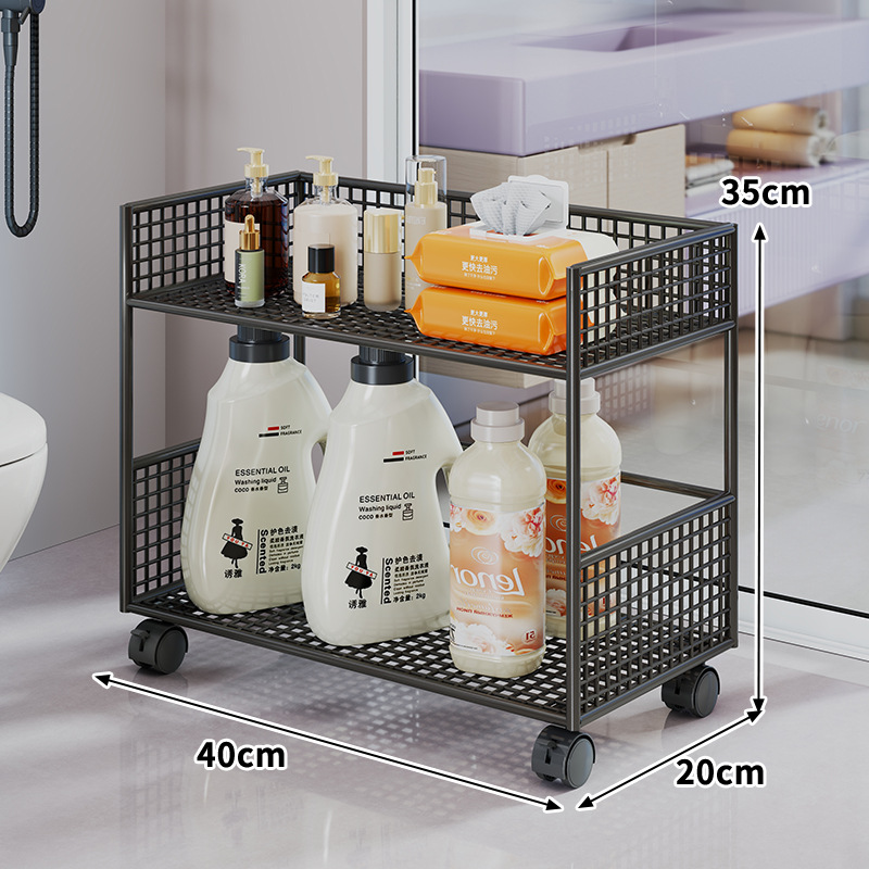 Estante Organizador Móvil de Baño de Hierro para Baño