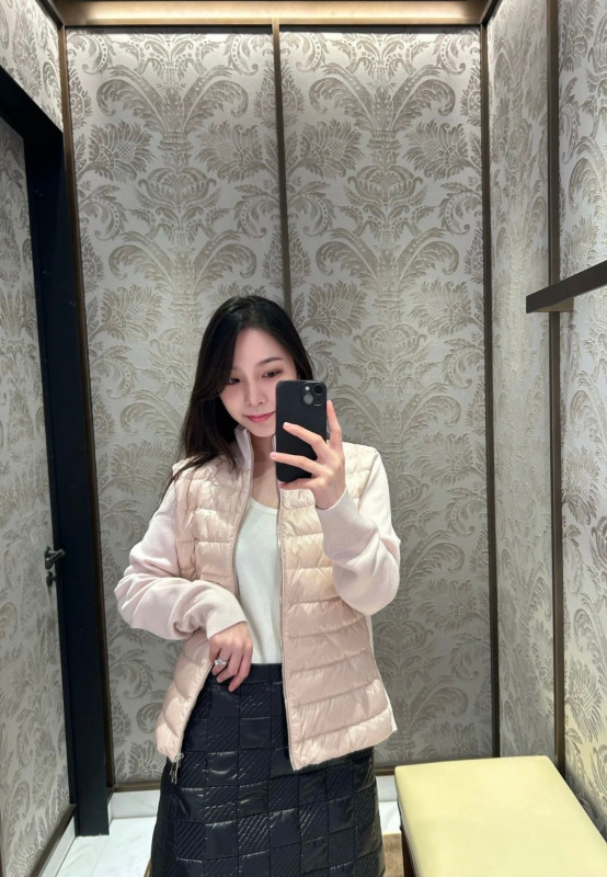 毒家高定版 M家女士新款收腰显瘦羊毛拼接轻薄羽绒服时尚质感外套|undefined