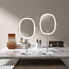 The new metal LED makeup mirror table -type double -sided can be charged LED mirror 7 times the big beauty mirror