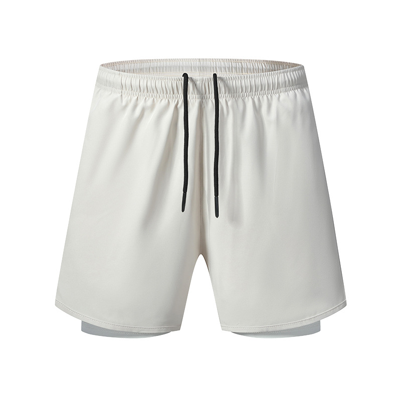 Verano Fitness de secado rápido más tamaño transfronterizo pantalones cortos deportivos europeos y americanos pantalones de maratón de doble capa para hombres y mujeres image 10