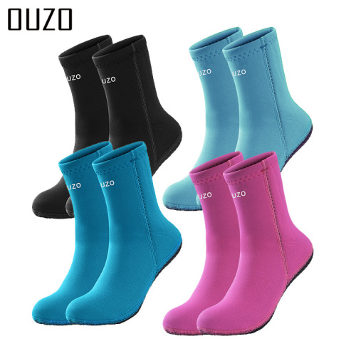 3mm diving socks OUZO non-slip wear-resistant beach socks thickened warm winter swimming adult surfing wading snorkeling socks
