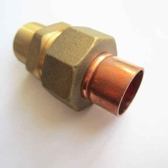 Accesorios de la válvula de bola de unión de la válvula de conexión floja de alambre exterior de cobre rojo que flanquea accesorios de tubería de fontanería DN15-67