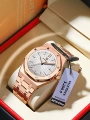 924 rose gold white steel belt model