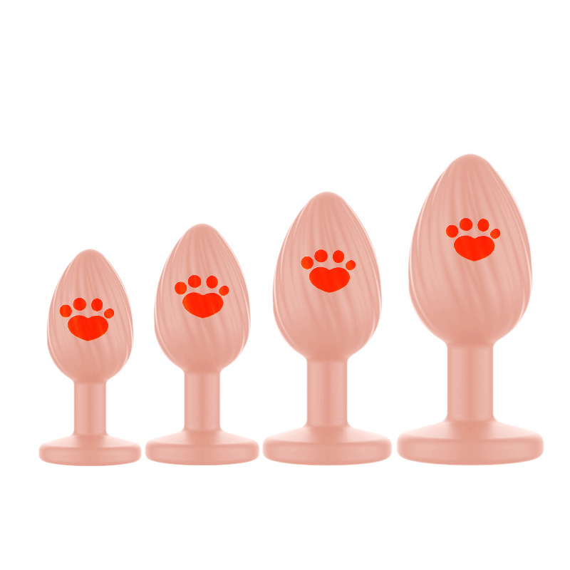 Cat Claw Threaded Silicone Anal Plug with Diamond Detail, Textured Butt Plug, Velvet Pouch Included — detail image 10