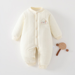 150g baby fleece onesie for autumn and winter, crawling suit for newborns, cotton pinafore, spring outerwear