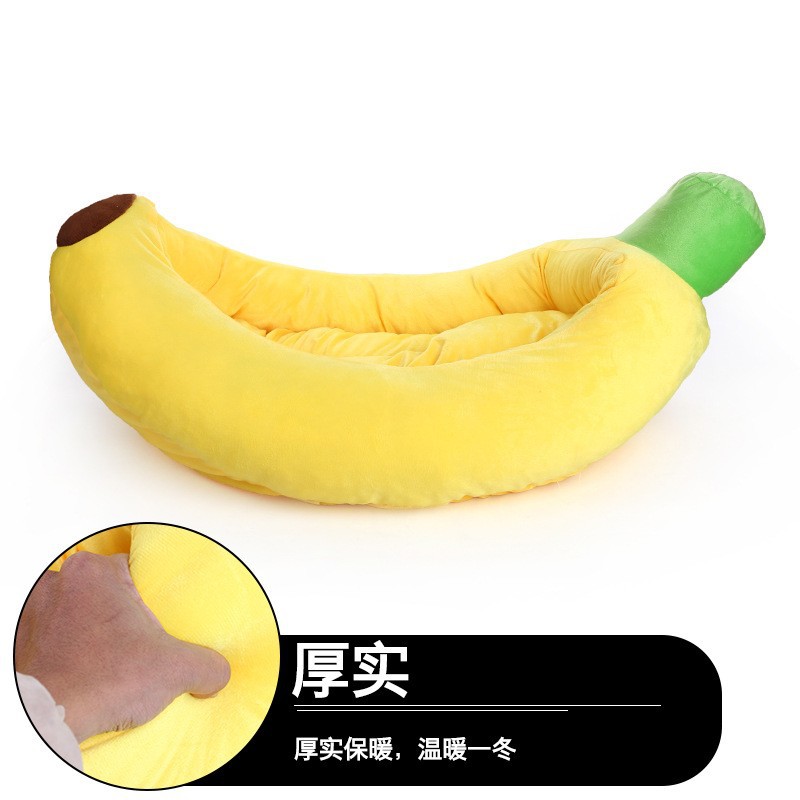 Nido de Mascota de plátano Otoño e Invierno extraíble y lavable perrera caliente nido de gato nido de mascota estera nido de Corgi Barco de plátano perrera