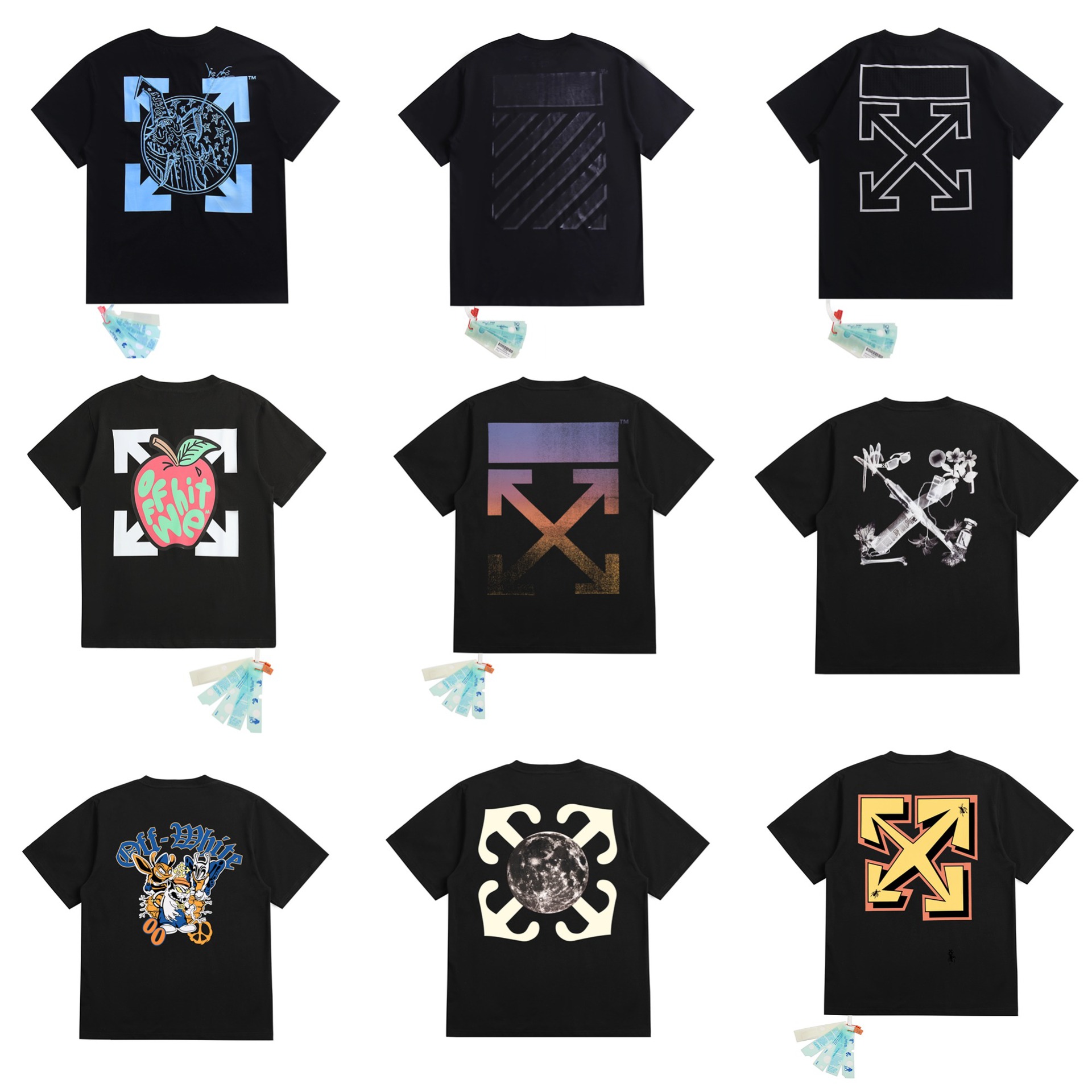 Camiseta de Manga Curta de Alta Qualidade com Estampa de Zebra, Lua, Barroco, Asas de Anjo, Aranha e Floral