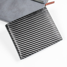 PIERU外贸热销新款碳纤维男士钱夹休闲短款大容量时尚青年零钱包