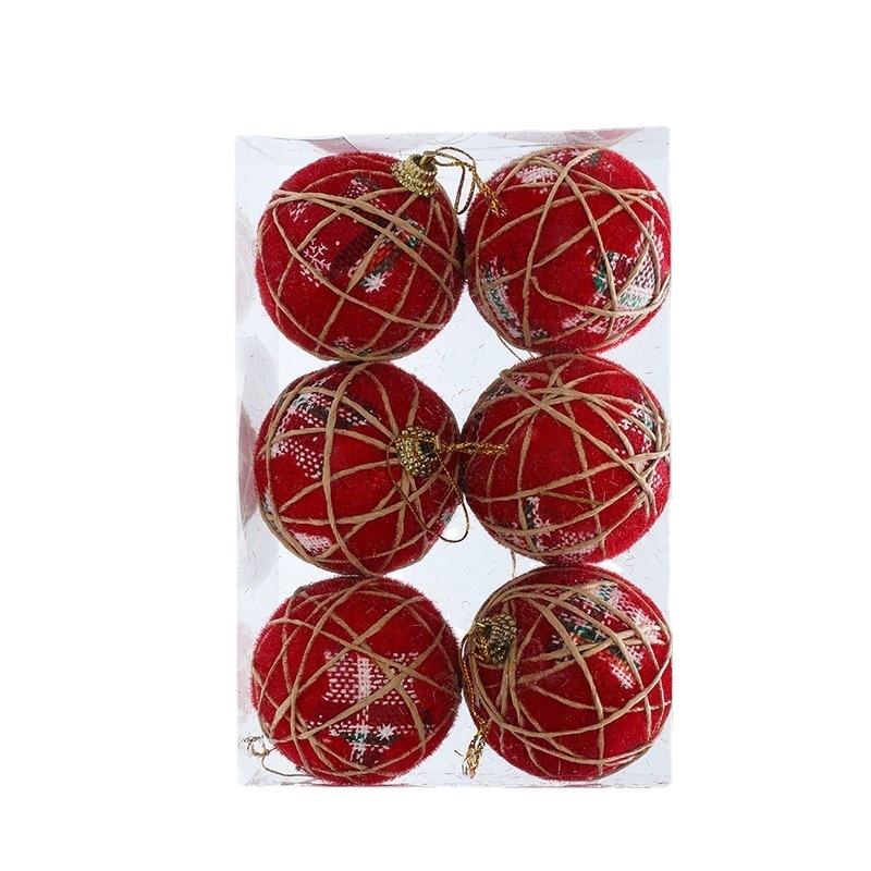 Transfronterizo de Hong Kong Heng Bola de espuma de Navidad línea de polvo pegajoso bola decorativa centro comercial escena diseño árbol de Navidad bola colgante