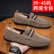 跨境爆款豆豆鞋男2024新款休闲懒人鞋百搭套脚软底透气乐福鞋男鞋