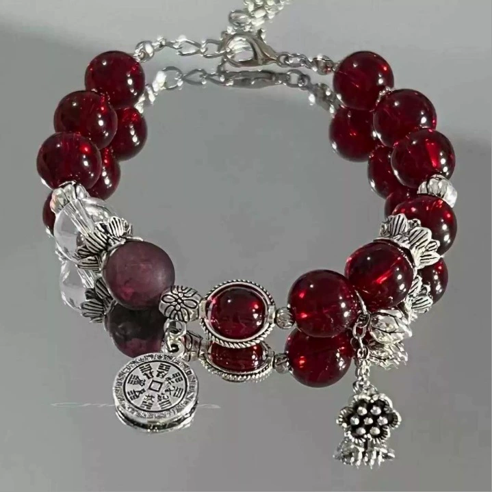 Браслет из глазурованного стекла, храмовый/рыночный стиль, в подарочной коробке (ассортимент цветов)