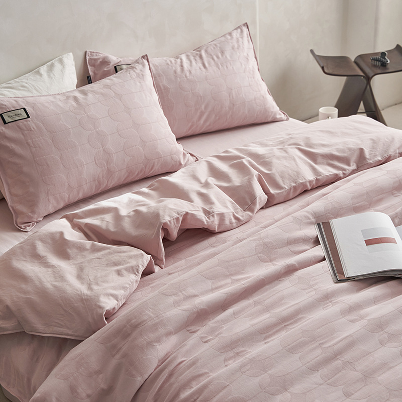 純綿60本4点セットa類母子級新型ジャカード三層糸シーツ布団寝具4点セット