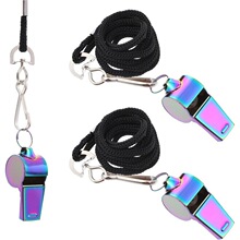 O 28923 Colorful Metal Whistle Outdoor �Ųʽ������� �羳����