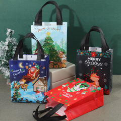 スポットクロスボーダー不織布クリスマスギフトバッグプレゼント包装手提げ袋サンタクロース雪だるまクリスマスツリーバッグ