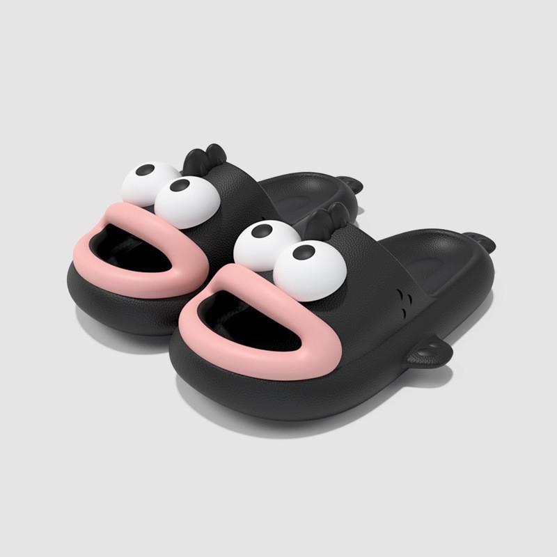 Hermoso Zhibao con zapatillas de pez payaso mujeres PVC pisar mierda sensación de hogar en línea interior extraña zapatillas frías para usar fuera