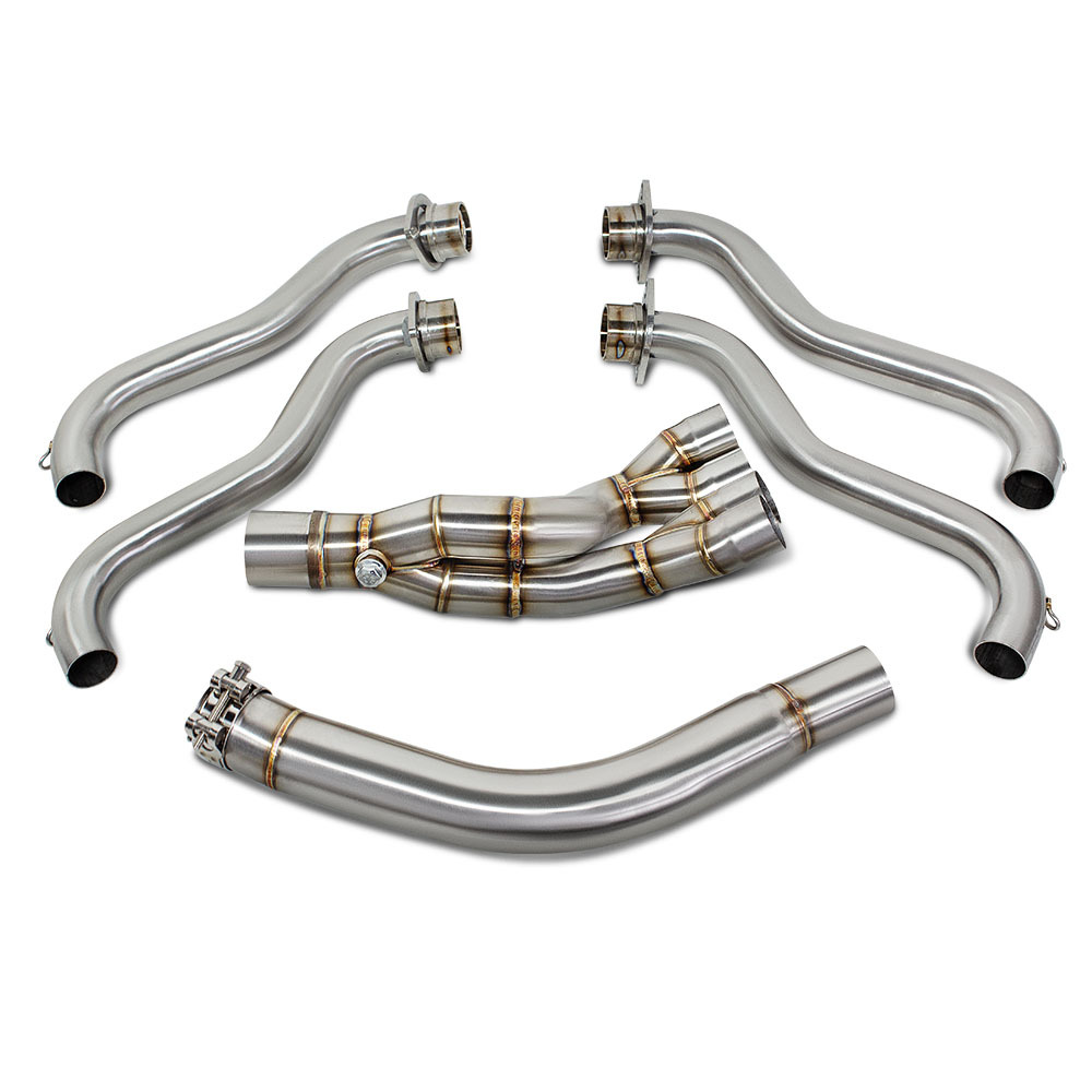 Suitable for Motorcycle Exhaust Pipe Modification Gsxr600/750 Stainless Steel Front Section to Connect to the Original Tail Section