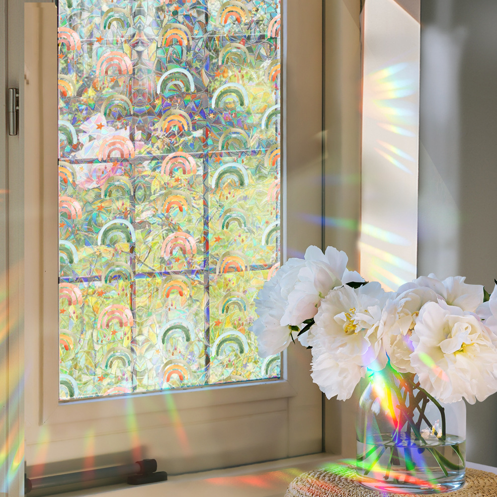 140g Weight Glass paster Home Textiles & Decor Type PVC Material Leaf Pattern Casual, Pastoral Style Casual Pastoral Leaf PVC Glass Paster Wall Art 110