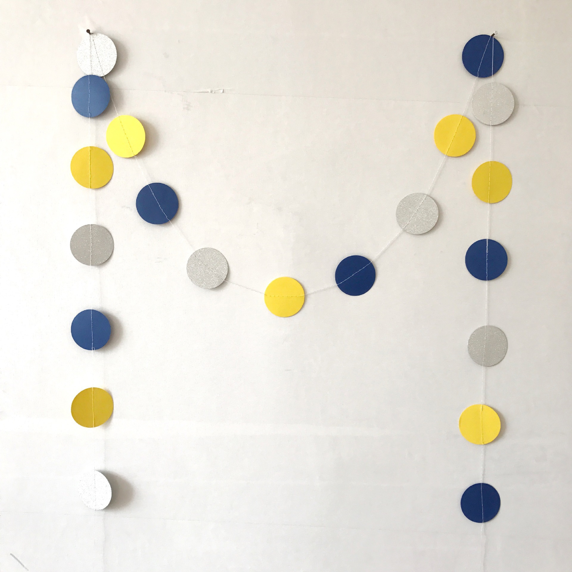 Amarillo + azul azul azul + disco de plata brillante