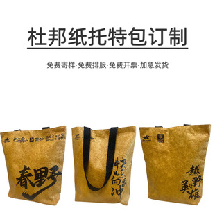 Dupont Paper Handbag Peripheral Cultural and Creative Milk Tea Enterprise Maternal and Infant Exhibition Canvas Lined Gift Bag with Printable Logo