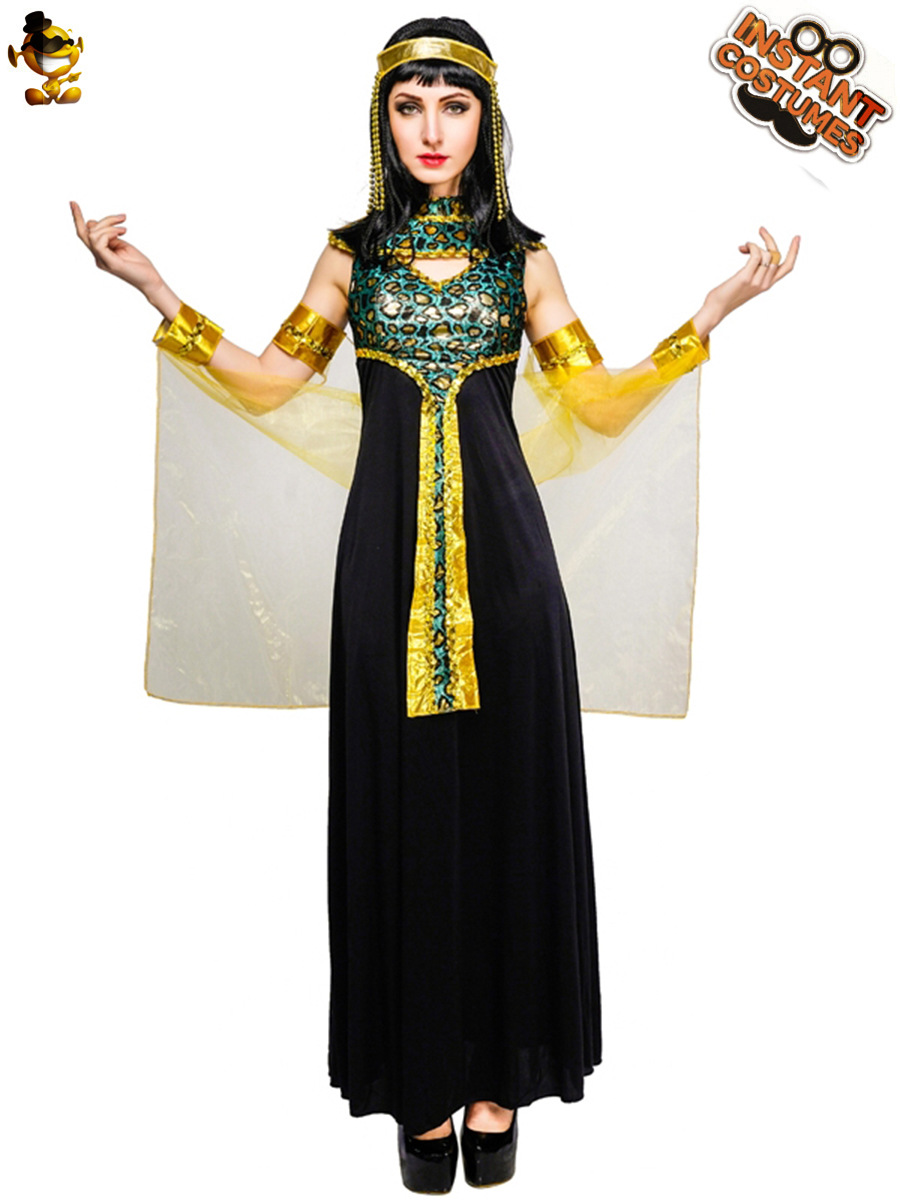 Halloween de las mujeres adultas de Cleopatra traje femenino grande antiguo egipcio reina rendimiento etapa traje de fiesta
