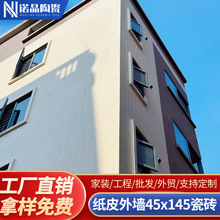 别墅自建房外墙砖45x145平面纸皮砖通体小条形室外三色工程户外