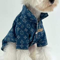 ペット服 大型犬 ゴールデンレトリバー プードル サモエド 子犬服 テディ ビション ポメラニアン 秋冬 厚手 トレンドブランド デニム