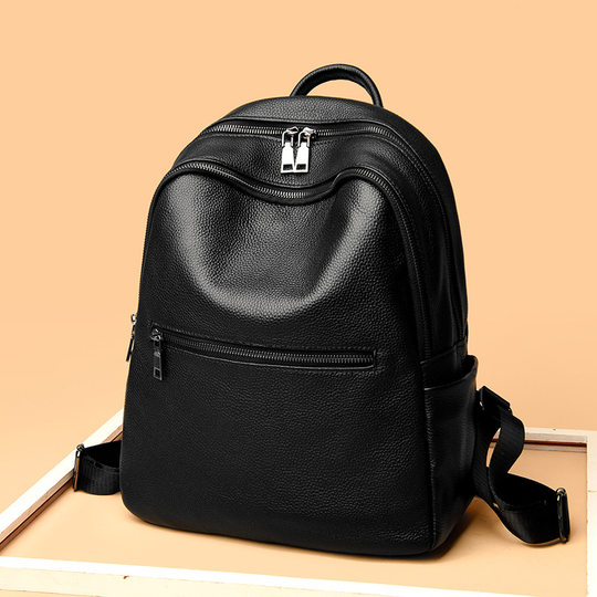 New Genuine Leather Backpack Women's Backpack Large Capacity High-end Women's Bag Fashion Laptop Bag Women's Bag