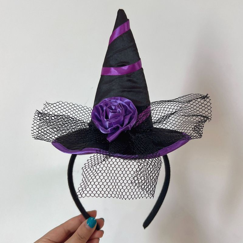 現物クロスボーダーハロウィーン魔女カチューシャ仮装舞踏会cos魔女帽子カチューシャレースカチューシャ写真撮影道具|undefined