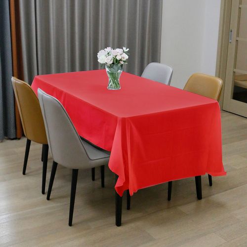 Solid color disposable peva plastic tablecloth thickened waterproof solid color hotel wedding birthday party tablecloth wholesale