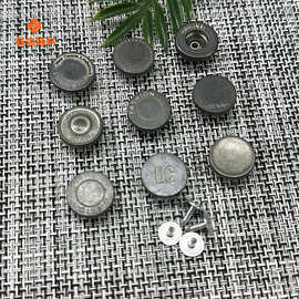 复古金属纽扣批发男裤工字扣现货供应17mm摇头扣牛仔裤专用
