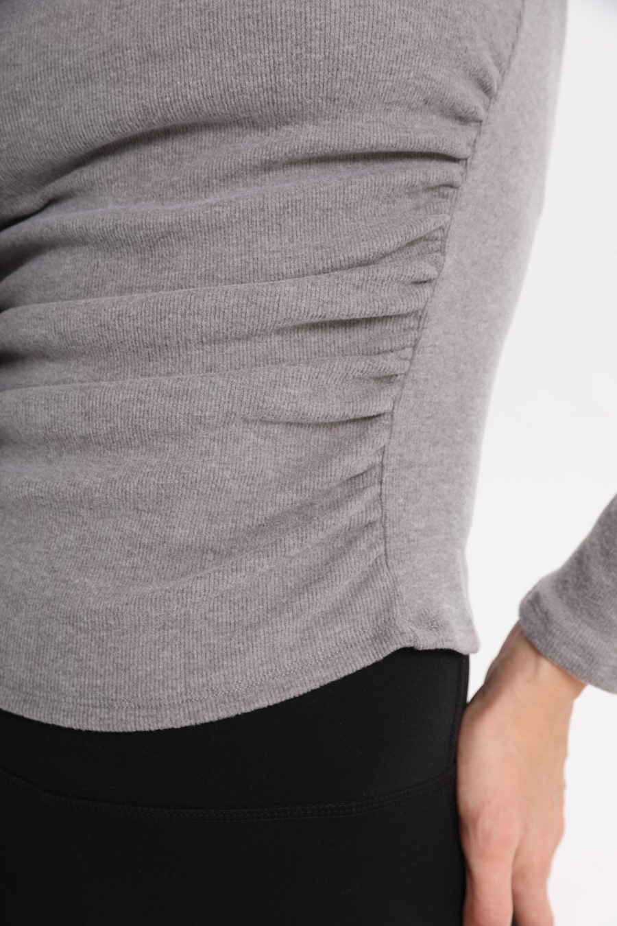 Långärmad yoga tröja för dam sportig och elastisk_voghion.com