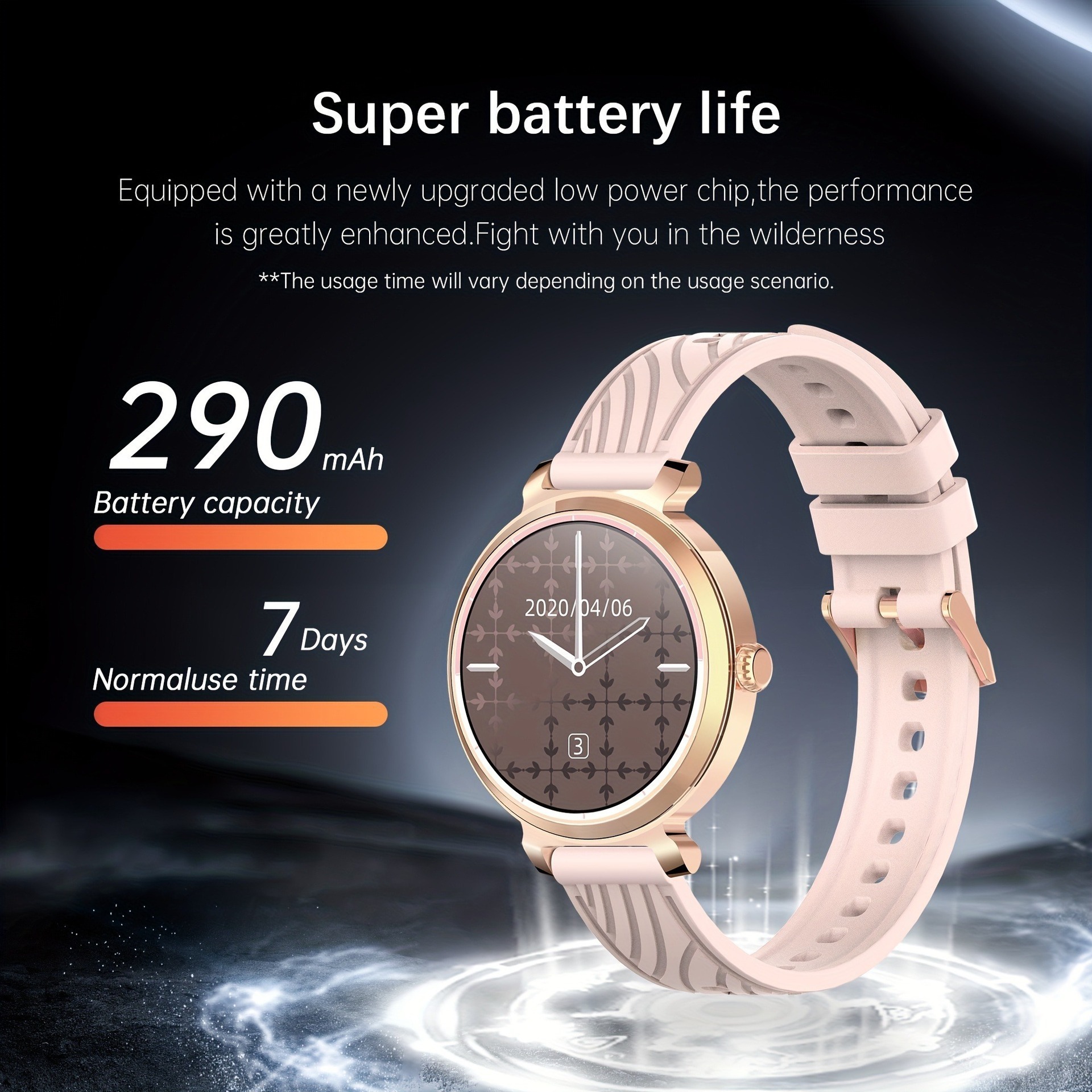 Smartwatch feminino com chamadas bluetooth e rastreador fit_voghion.com