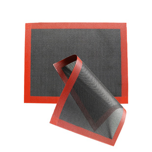 Right Angle Cut Out Silicone Baking Mat Food Grade Biscuit Cookie Non-Stick Baking Mat Breathable Fiberglass Oven Mat